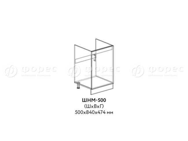 ШНМ 500 Кухня Дина ЛДСП фасад Ф500 (Ф30)