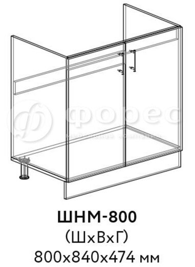 Кухня МОДЕНА (Айвори) ШНМ 800 фасад Ф800 (Ф50)
