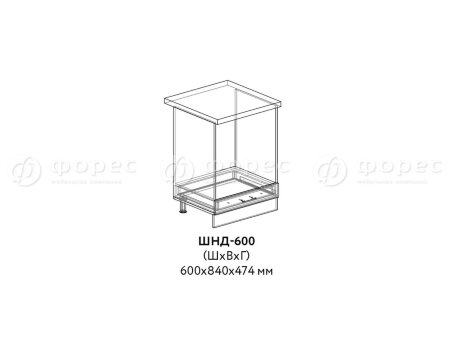 Кухня ТЕХНО (КСЕНИЯ) ШНД 600 фасад Ф501 